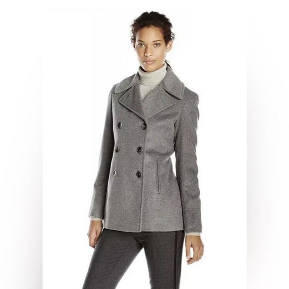 Calvin Klein Double Breasted Pea Coat - Picture 1 of 12